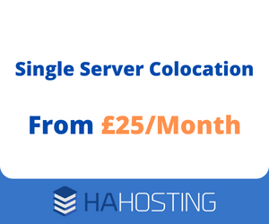 Single Server Colocation Hosting from £25 per month. 1U - 4U servers.