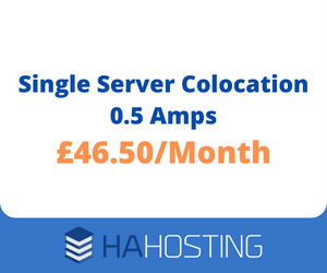 Single Server Colocation 0.5 Amps from £46.50/Month